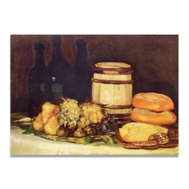Imagem de LKXGRRSFG With Fruit Bottles BreadsFrancisco De Goya Impressão em tela romântica espanhola - Obra-prima do influente pintor romântico 50 x 70 cm sem moldura