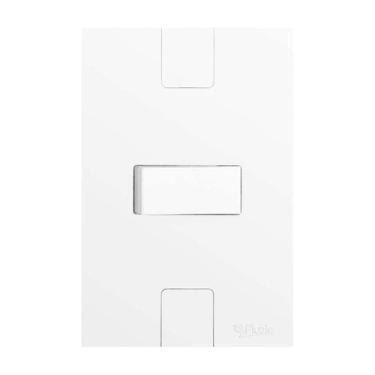 Imagem de Interruptor Horizontal de Embutir Branco Lig Simples Pluzie