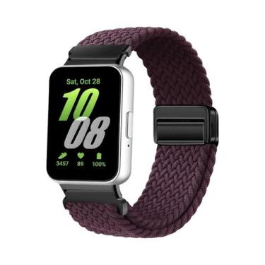 Imagem de Pulseira Magnética Ajustável De Nylon Para Samsung Galaxy Fit3, Acessó