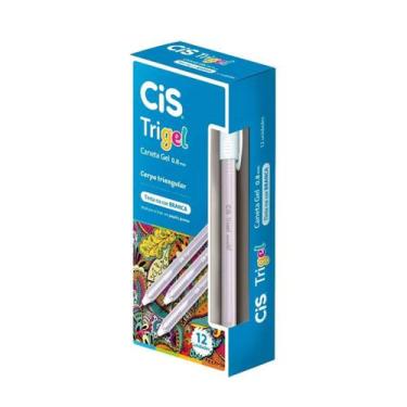 Imagem de 74 Caneta Gel Branca Trigel Cis 0.8mm Tom Pastel ATACADO