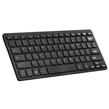 Imagem de Mini teclado, teclado USB compacto de 78 teclas, teclado portátil fino com teclas chicletes para escritório, viagens, mesa pequena, PC, laptop, plug and play