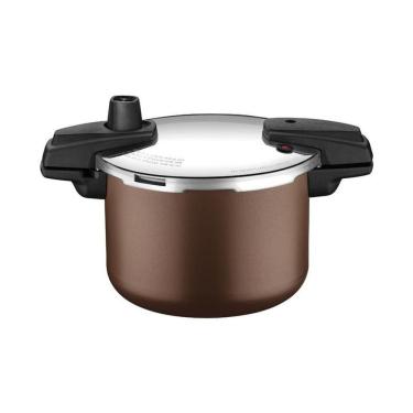 Imagem de Panela De Pressão Tramontina Arizona Induction Em Alumínio Com Revestimento Antiaderente Mocaccino 20cm 4,5 Litros