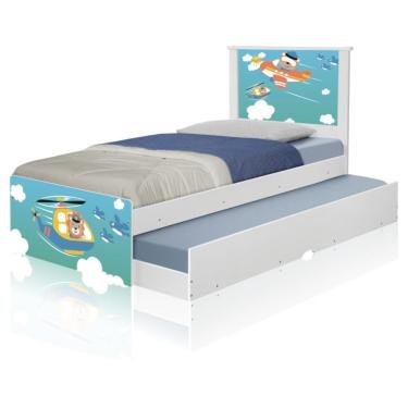 Imagem de Bicama Juvenil Adesivada Patrulha Animal Com Colchões