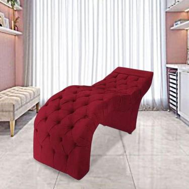 Imagem de Maca Estofada Estética Cílios Salão Spa Veludo Olivia Cor:vermelho