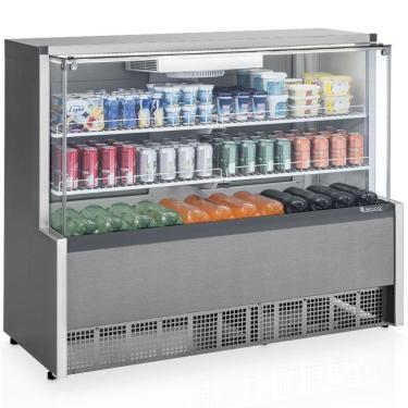 Imagem de Vitrine Refrigerada Ar Forçado Com Vidros Aquecidos Gpfa140a Gelopar 1,40mt Inox 220v