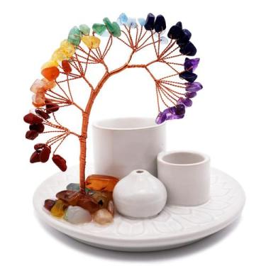 Imagem de Suporte para queimador de incenso 5 em 1 YIENENG com Crystal Healing