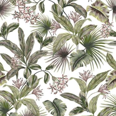 Imagem de Papel De Parede Botânica Hf Folhagem Verde 81277