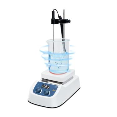 Imagem de ONiLAB 8050122211 Temperatura Máxima de Aquecimento do Agitador Magnético Da Placa de Aquecimento 550C A 550℃ Velocidade 1500Rpm, Branco, Vidro Cerâmico