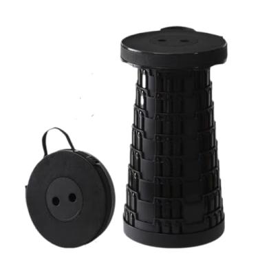 Imagem de HNJHTZ Banqueta dobrável em movimento 2025, banquinho dobrável atualizado, peso máximo de 299 kg, banco portátil para pesca, acampamento, caminhada (preto)