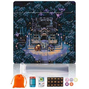 Imagem de Cylvenor Premium PTCG playmat Set - 24x24 for Pokemon mat with 22 Damage counters and Storage Bag - Ideal for PTCG Board Game and TCG Play (Style3)