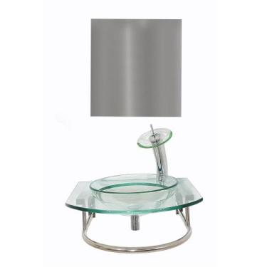 Imagem de Gabinete de Vidro 60cm para banheiro Montenegro - EKASA, Incolor