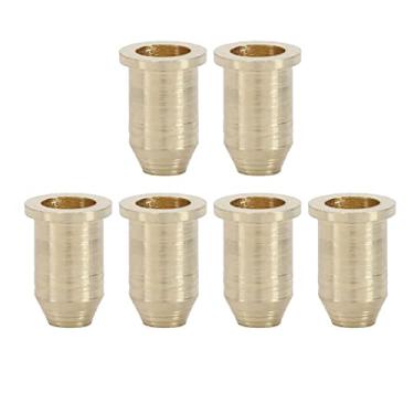 Imagem de SPYMINNPOO Mangas de Montagem de Cordas de Guitarra Elétrica de Ferro Profissional - Conjunto de 6 Tampas para Melhor Som (Ouro)