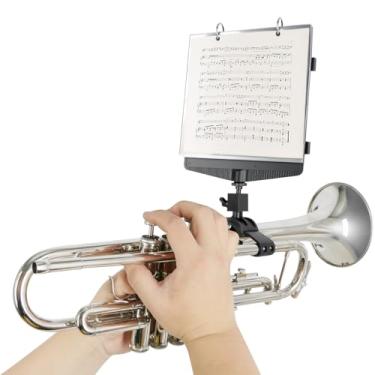 Imagem de EASTROCK O suporte para instrumentos musicais para trompete para marcha inclui 10 capas de recarga adequadas para trompete e clarinete