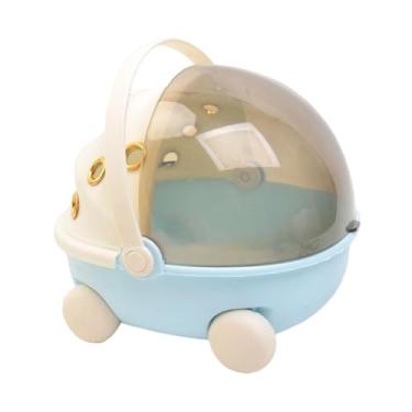 Imagem de Bothyi Gaiola de Viagem para Pássaros com Aquecedor, Gaiola Pequena E Confortável com Aquecimento USB, Gaiola Portátil para Agapornis, Canários, Periquitos E, Azul