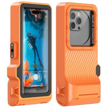 Imagem de Capa de telefone à prova d'água para mergulho com snorkel - caixa de tela sensível ao toque subaquática, capa universal para mergulho subaquático para iPhone 16/15/14 Pro Max Samsung Galaxy S25/S24