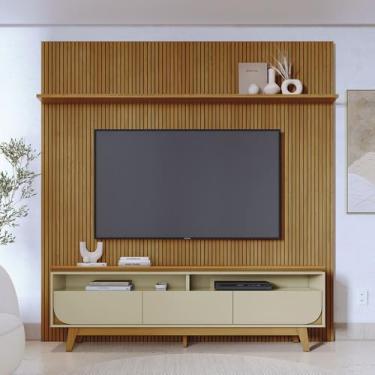 Imagem de Conjunto Painel com Bancada Andrew 3 Gavetas MDP atÃ:copyright: 75 Cumaru/Opala G97 - Gran Belo