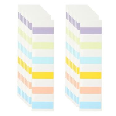 Imagem de PATIKIL Guias adesivas transparentes transparentes, 120 peças, marcadores de página para cadernos de escritório, pasta de arquivos, livro contábil, clássico, 6 cores