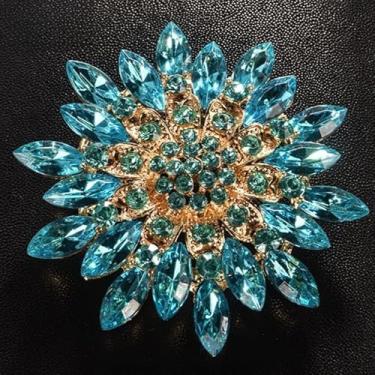 Imagem de Broche de girassol com strass para mulheres, broche de cristal cintilante, conjunto exclusivo de festa de casamento, acessórios de joias, presente para família e amigos, no size, Liga de aço, Sem