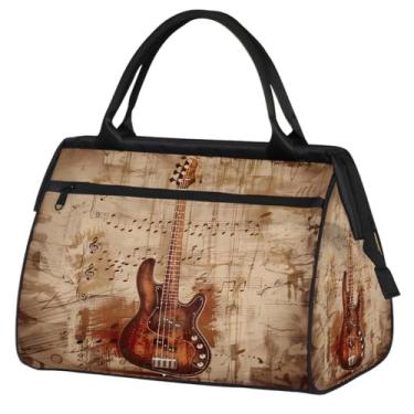 Imagem de Bolsa pequena para o fim de semana, feminina, masculina, rosa, vermelha, dobrável, bolsa esportiva leve para academia, Cor: 53 cm, 15.2*8.3*11.6 inch, Moderno