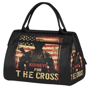 Imagem de Bolsa pequena para o fim de semana para mulheres e homens, design de autismo, bolsa de viagem dobrável, Cor: 12, 15.2*8.3*11.6 inch, Moderno