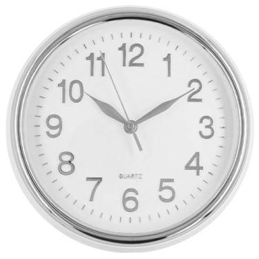 Imagem de Relógio De Parede Decoração 30Cm Luxo Moderno Cromado - Livon