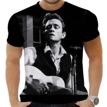 Imagem de Camiseta Camisa Personalizada Rock Clássico Johnny Cash 7 - Obsidiana 