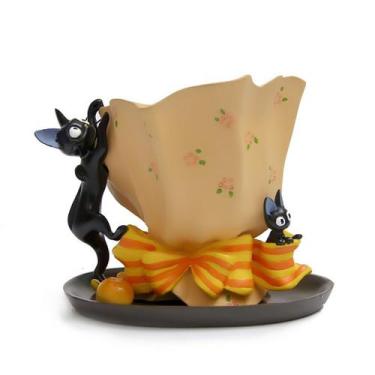 Imagem de Brinquedo de figura de anime Black Cat Rose Bouquet Bread Flower Vaso 