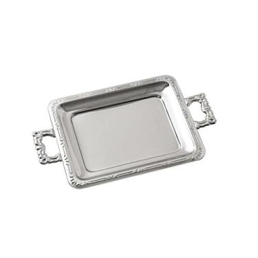 Imagem de Bandeja Clássica Pequena Servir Café Chá Aço Inox - Pantheon