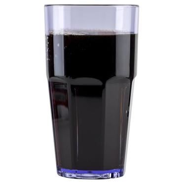 Imagem de Copo facetado resistente à quebra da G.E.T. Bahama (conjunto de 4) 623 g azul | Para restaurantes e casa, pode ser lavado na lava-louças, livre de BPA