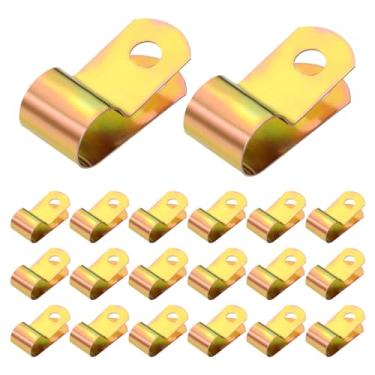 Imagem de HARFINGTON 20 braçadeiras de cabo de 12 mm (1/2 polegada) galvanizado de aço carbono grampos de cabo de metal para instalação doméstica industrial automotiva fio de tubulação