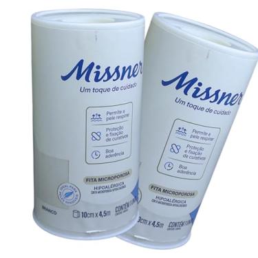 Imagem de Fita Microporosa branca curativo hipoalergico 10cmX4,5m-2 unidades