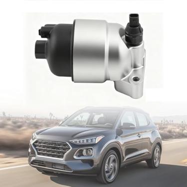 Imagem de Kit de montagem de filtro de óleo de alumínio atualizado 26300-2M000 compatível com 2020-2022 Accent 2020-2022 Venue 2020-2021 Kia Rio, substitui # 263502s000 26350-2t000 26350-2m000 263000 2 m 000