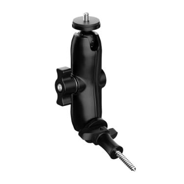 Imagem de Moldura de árvore ajustável para câmera off-road – Suporte de instalação externa para câmera de jogos, cabeças esféricas giratórias duplas de 360 °, suporte de instalação universal, fácil de parafusar