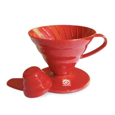 Imagem de Coador de Café em Acrílico Vermelho Hario V60 - Tamanho 01, Acrílico, 