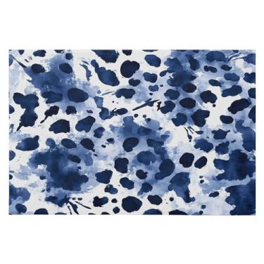 Imagem de CEBUGI Tapete de área 60 x 90 cm macio lavável tapete antiderrapante com revestimento de borracha leopardo tapetes de área para sala de estar, quarto, decoração de casa