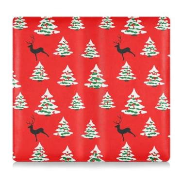 Imagem de Burbuja Suporte de registro e seguro de carro, caixa de luvas de couro para veículo de árvore de Natal, organizador de documentos, carteira e acessórios