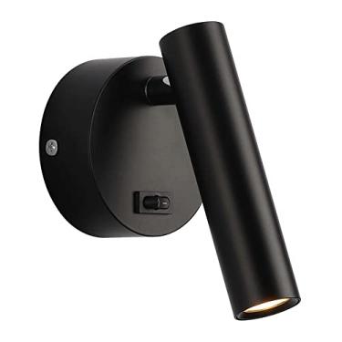 Imagem de Luminária de cabeceira para leitura, arandela de metal com ajuste de 350°+°, pequena, 3W, para decoração de escritório, 4500K.