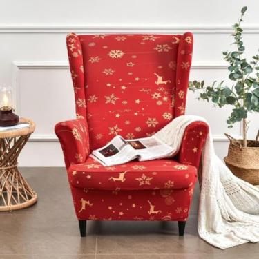 Imagem de Capa de poltrona com encosto macio, capas de cadeira lavável, protetor de móveis, tecido elástico, para sala de jantar, escritório, decoração de casa, sala de estar - tipo 28||Tamanho regular