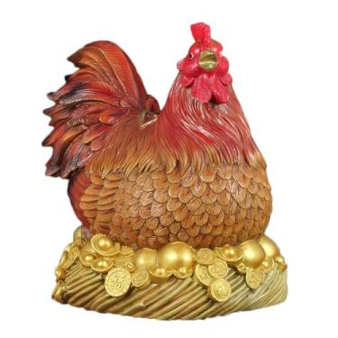 Imagem de Cofrinho de galinha de cobre, decoração de casa do zodíaco para móveis de sala de estar e artesanato de armazenamento de moedas