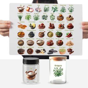 Imagem de Graviarte - Cartela Adesivos Temperos Mix Ervas Especiarias DTF UV -