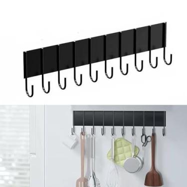 Imagem de WWEsemeren 2 peças de porta-chaves magnéticas para geladeira com 10 ganchos organizador de escova de toalha para lavanderia na máquina de lavar roupa cabide de chapéu para entrada para decorações de