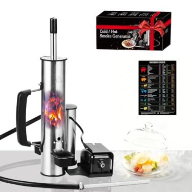 Imagem de Gerador de fumaça fria para churrasqueiras, defumador quente/frio para queijo, carne e peixe, funciona com grânulos e lascas de madeira, defumador frio e para criar sua própria câmara de defumar
