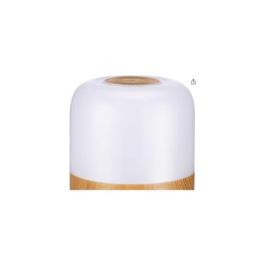 Imagem de Luminária LED Lua de Mesa, 19cm x 10cm, 3 Temperaturas de Cor, USB, Portátil, Decorativa, Plástico, Branco