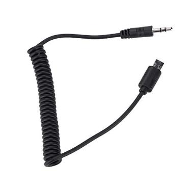 Imagem de Generic RM-VPR1 S2 Cabo de Obturador de 3,5 Mm / 2,5 Mm para A7III A9, Cabo Espiral Extensível para Gatilho de Flash e Controle Remoto da Câmera, Preto 0, M (3,5 mm-S2#01)
