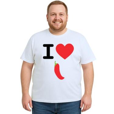 Imagem de Camiseta Eu Amo Pimenta I Love Chilli Estampa Personalizada - UseP4, B
