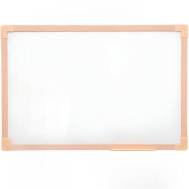 Imagem de Lousa Quadro Branco 100x70 Madeira + 4 Canetas + 1 Apagador Para Planejamento Escola Escritório quadro branco para Planejamento, Escola e Escritório