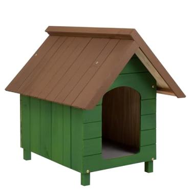 Imagem de Casa Casinha De Cachorro em Madeira Pintada Grande N4 (Verde)