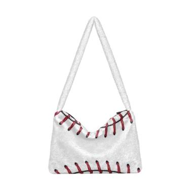 Imagem de GAIGEO Unicorn In A Bathtub Bolsas de ombro femininas, bolsa de ombro longa, bolsas leves para mulheres, Fundo de renda de beisebol, One Size