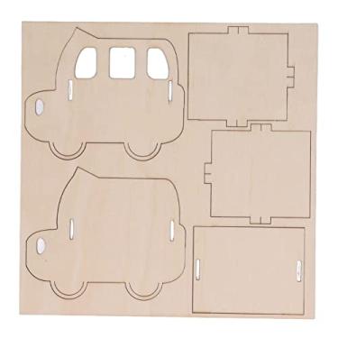 Imagem de SIWOTED Porta-canetas de madeira para ônibus, fácil montagem, estilo ônibus de Londres, capacidade prática, organizador de caneta de mesa para escritório doméstico