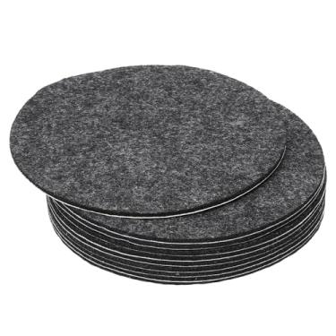 Imagem de Feltro de base de lâmpada de 10 cm de diâmetro, pacote com 10 adesivos redondos macios de 2 mm de espessura, antiderrapante, feltro com suporte antiarranhões para móveis de lâmpada, artesanato DIY